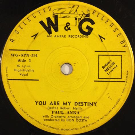 Paul Anka - You Are My Destiny (1958, Vinyl) | Discogs