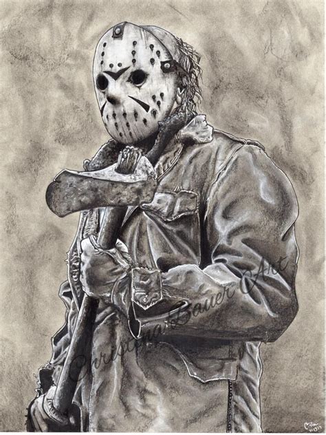 PRINT Jason Vorhees Friday the 13th | Etsy | Arte assustadora, Arte horror, Coisas para desenhar