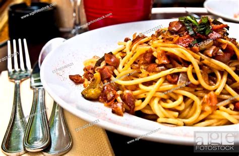 Italian meat sauce noodles, Stock Photo, Picture And Low Budget Royalty Free Image. Pic. ESY ...