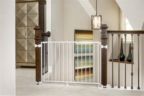 2-In-1 Stairway and Hallway Baby Gate Includes Banister & wall kits Ships free