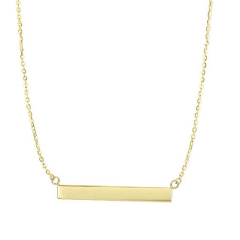 Polished Gold Bar Necklace - Illustrious Design Jewelry Company