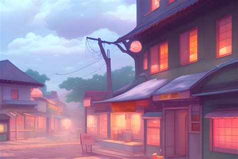 cozy small town anime | Wallpapers.ai