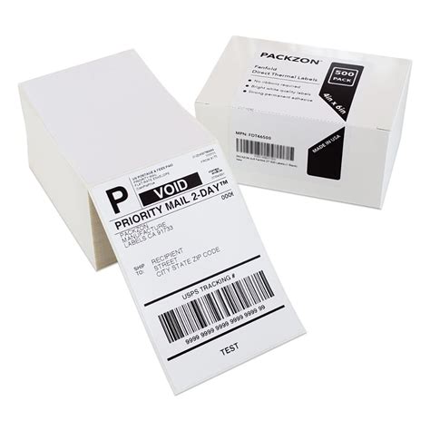 4" x 6" Direct thermal labels – PACKZON