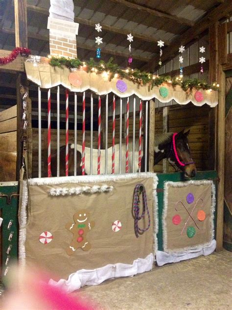 My horse's Christmas stall for 2013's stall decorating contest at our ...