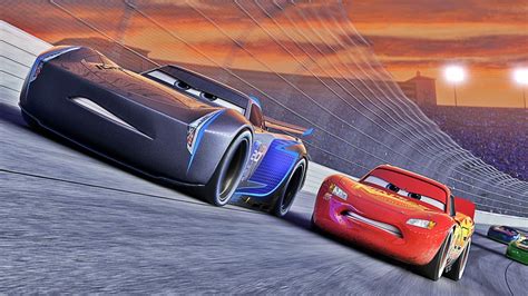 Disney Cars Lightning Mcqueen Meets Jackson Storm Hd Wallpaper