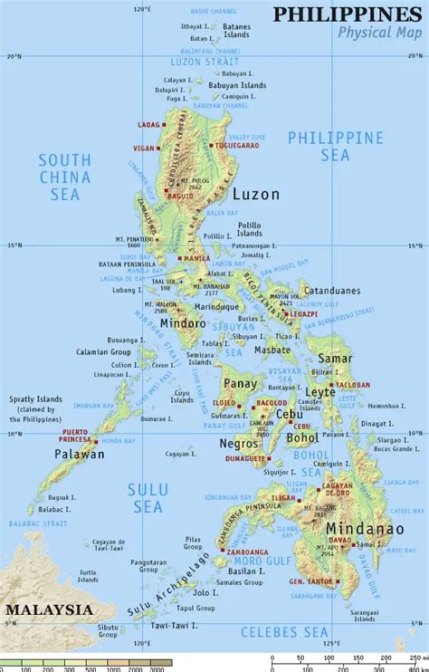 Philippines Physical Map - MapSof.net