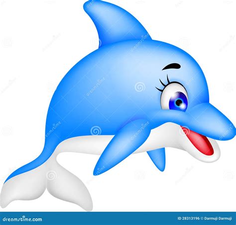 Funny Dolphin Cartoon Royalty Free Stock Image - Image: 28313196