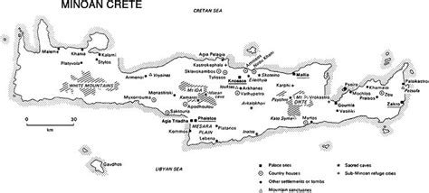 Map of Minoan Crete. R.J.A. Talbert, Atlas of Classical History. London, 1985. p. 4 | Minoan ...