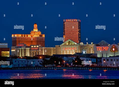 Atlantic City skyline at night, AC, NJ, New Jersey, USA Stock Photo - Alamy