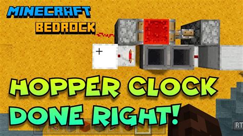 How to build a hopper clock in Minecraft | Ethos Hopper Clock Tutorial [MCPE / Console / PC ...