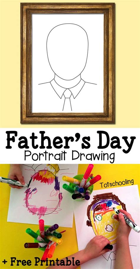 Father s day portrait drawing with free printable – Artofit