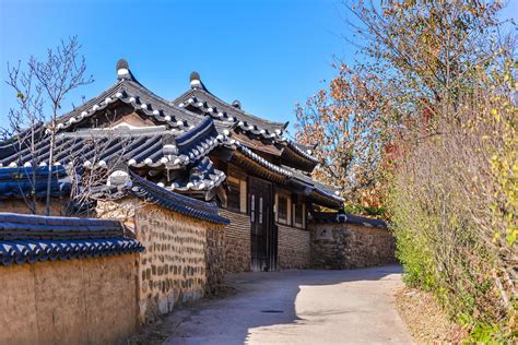 ANDONG, SOUTH KOREA - NOV 11, 2017-The Hahoe Folk Village ,Korean ...