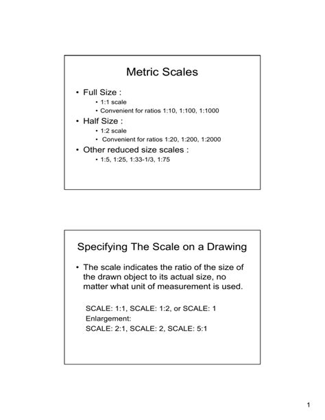 Metric Scales - Engineering Graphics