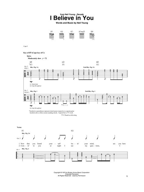 I Believe In You by Neil Young - Guitar Rhythm Tab - Guitar Instructor