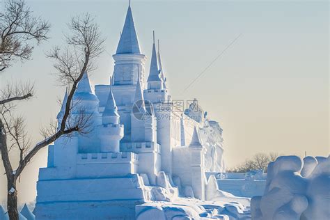 吉林长春著净月潭的雪雕高清图片下载-正版图片500981971-摄图网