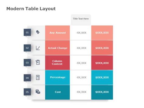 Animated Modern Table Layout PowerPoint Template