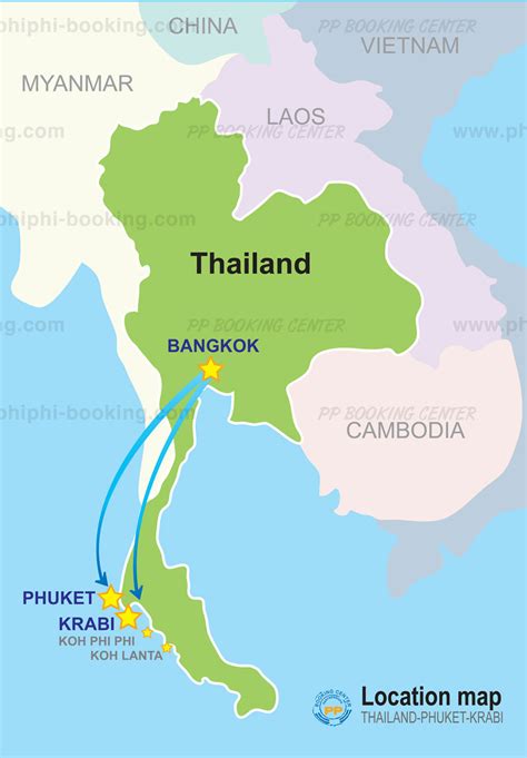 Phi Phi Island Thailand Map - Corrie Christina