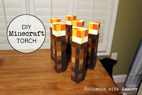 DIY Minecraft Torch (Tutorial) - Handmade with Ashley