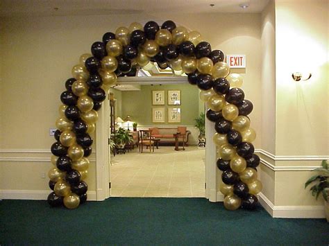 balloon arch gold and black | Balloons Over Ft. Myers; Packed Arch Designs | Black and gold ...