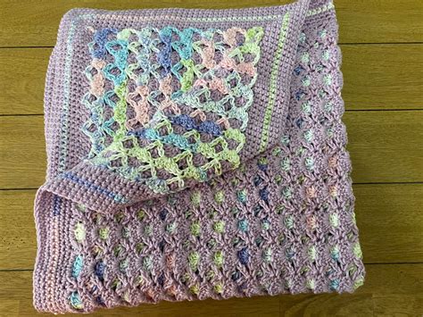 Double-sided Crochet Baby Blanket Lavender - Etsy