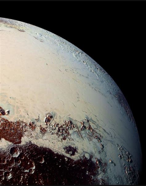 Sputnik Planum (Pluto) - This high-resolution image captured by NASA's New Horizons spacecraft ...