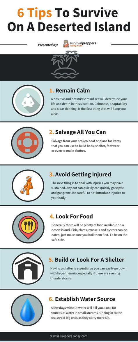 6 Tips How To Survive On A Deserted Island [INFOGRAPHIC] [INFOGRAPHIC] - Infographic Plaza