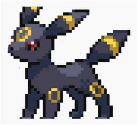 Transparent Umbreon Sprite Pokemon - Shiny Umbreon Pixel Art, HD Png Download - kindpng