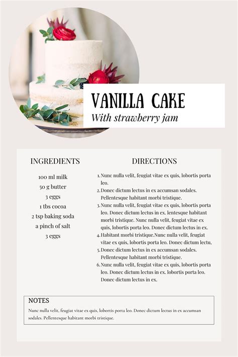 Recipe Cookbook Magazine Canva Template Set Cookbook Template Recipe ...