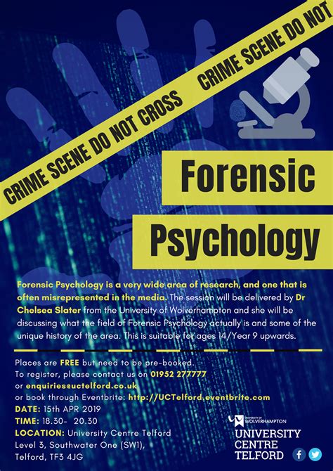 April | Forensic Psychology public Lecture - University of Wolverhampton