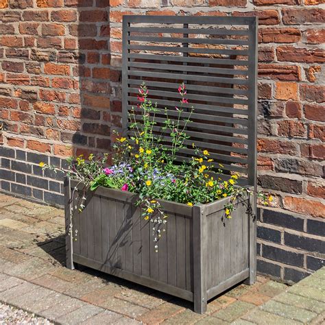 Rowlinson Alderley Rectangular Planter & Trellis - Rowlinson Garden ...