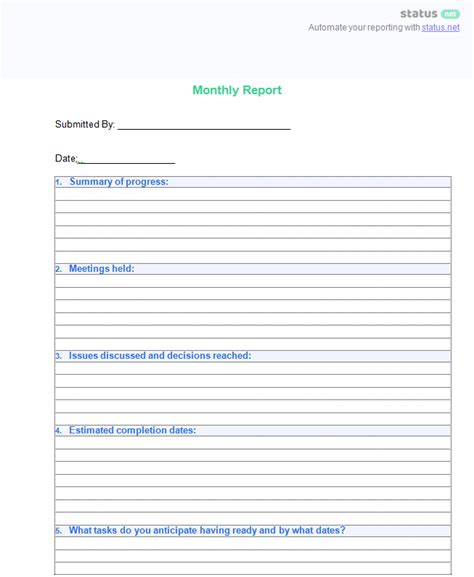 3 Smart Monthly Report Templates: How to Write and Free Downloads