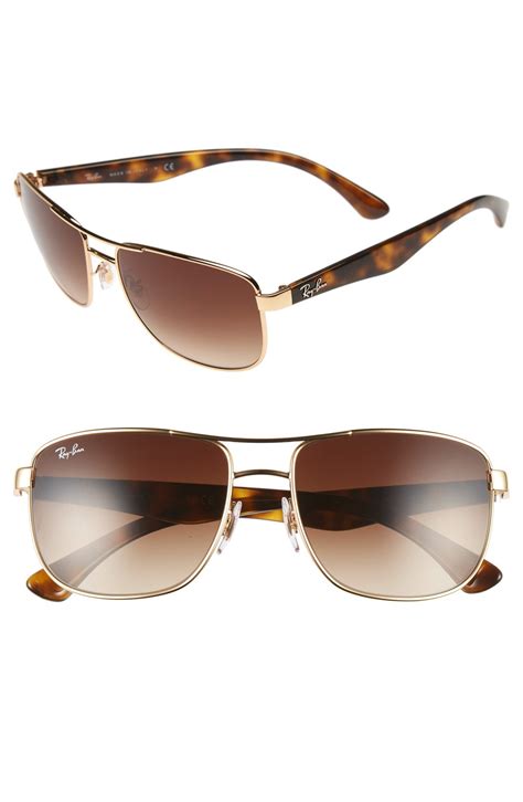 Ray Ban 57mm Aviator Sunglasses - Gold Tortoise | ModeSens