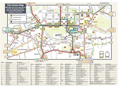 Edinburgh tram and bus map