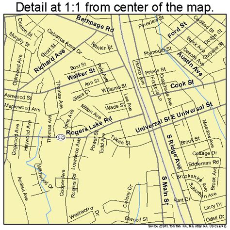 Kannapolis North Carolina Street Map 3735200