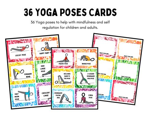 Printable Yoga Poses Cards Exercise Yoga Cards Printable | Etsy