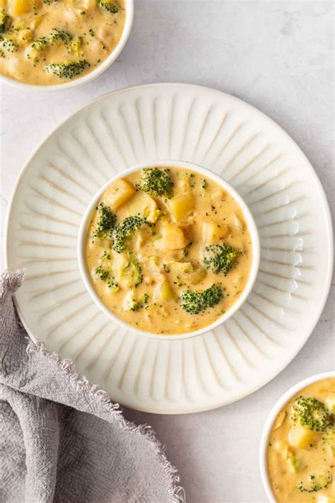 Healthy Broccoli and Cheese Soup - Cooking Made Healthy