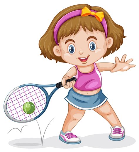 A female tennis player 446547 Vector Art at Vecteezy