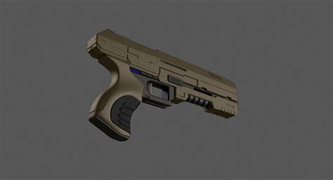 3D Sci-fi Pistol Model - TurboSquid 1293063