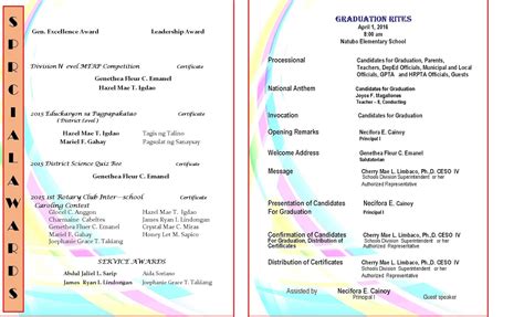 Printable Graduation Program Template