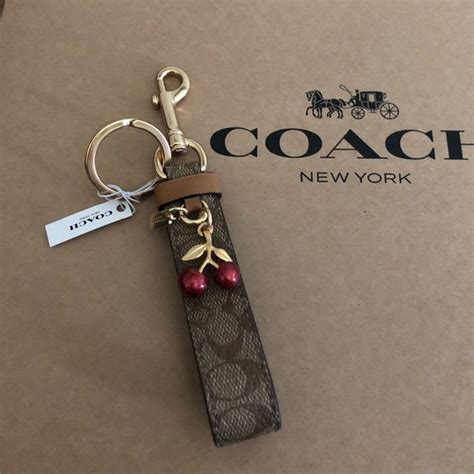 Coach | Accessories | Authentic Coach Signature Charm Loop Key Chain Nwt | Poshmark