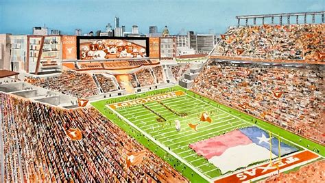 Print of Darrell K. Royal Stadium University of Texas at Austin - Etsy