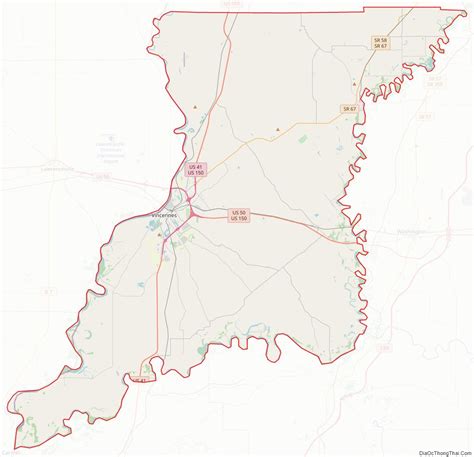 Map of Knox County, Indiana - Địa Ốc Thông Thái