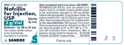 Nafcillin - FDA prescribing information, side effects and uses