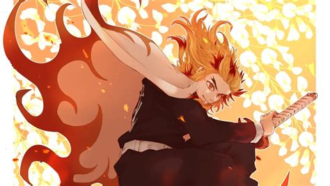 1360x768 Resolution Rengoku Kyoujurou Anime Desktop Laptop HD Wallpaper - Wallpapers Den