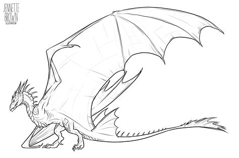 Wyvern Lineart Template 2 by sugarpoultry on DeviantArt