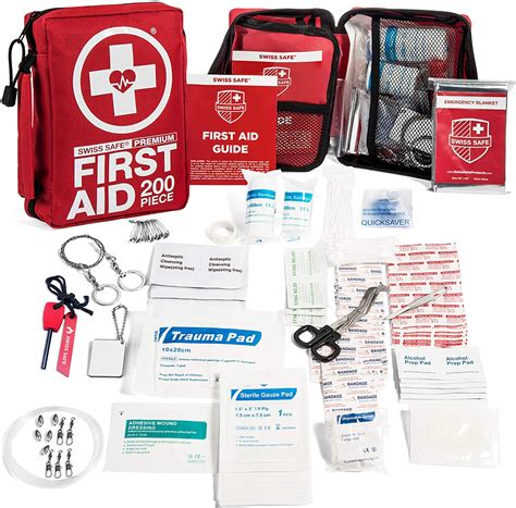 200-Piece Professional First Aid Kit for Home, Car or Work Plus Emergency Medical Supplies for ...