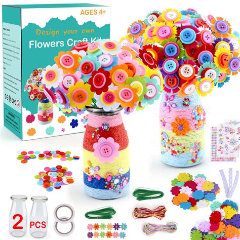 Buy Crafts for Girls Ages 4-12 Gift Make Your Own Flower Bouquet with ...