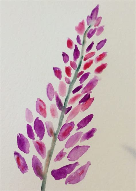 Watercolors for beginners: Lupine Flowers – A Sprinkle of Life