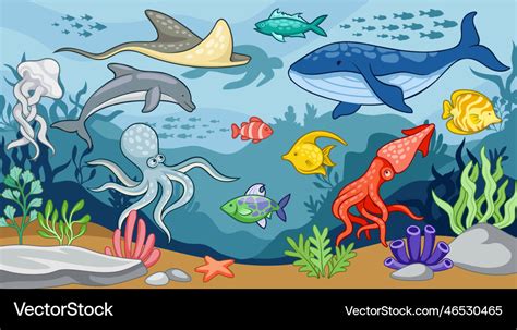 Sea ecosystem concept Royalty Free Vector Image