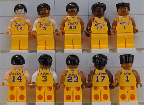 Custom LEGO minifigure Los Angeles Lakers 20-21 Season Starting 5 James ...